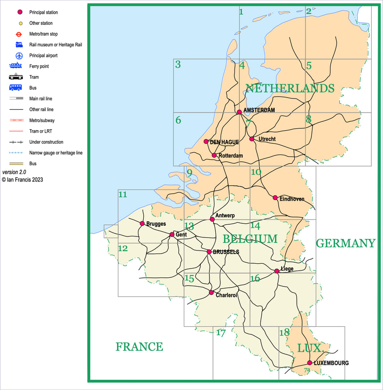Benelux railway maps - European Railway Maps
